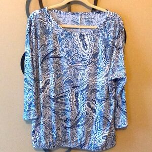 Open slit sleeves CROFT & BARROW Blouse